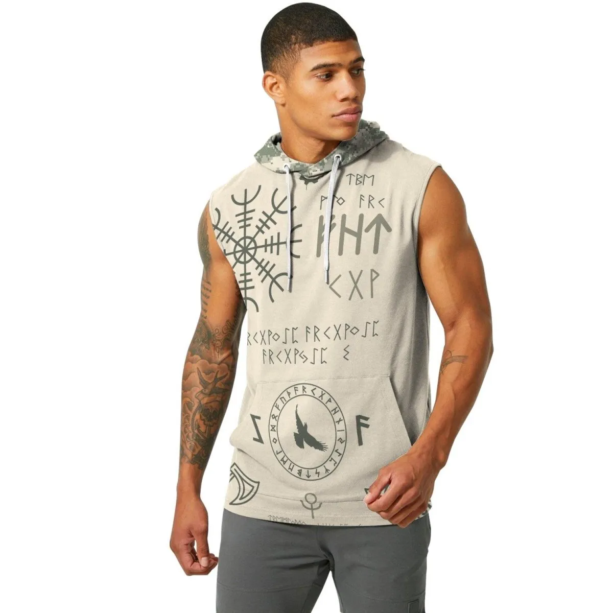 Army Veteran Viking Sleeveless Pullover & Zip Hoodie