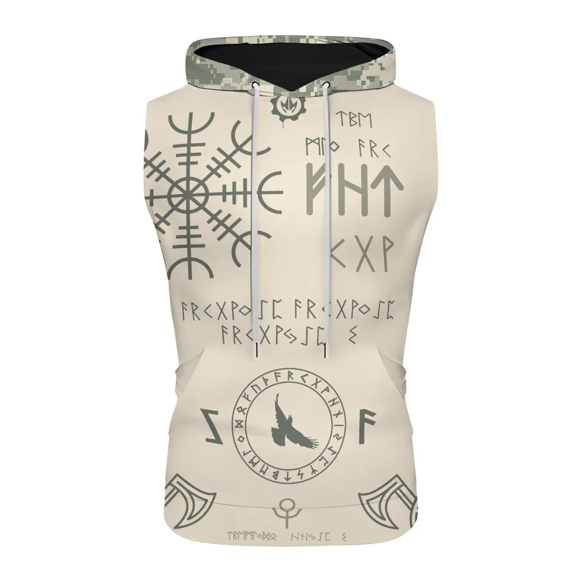 Army Veteran Viking Sleeveless Pullover & Zip Hoodie