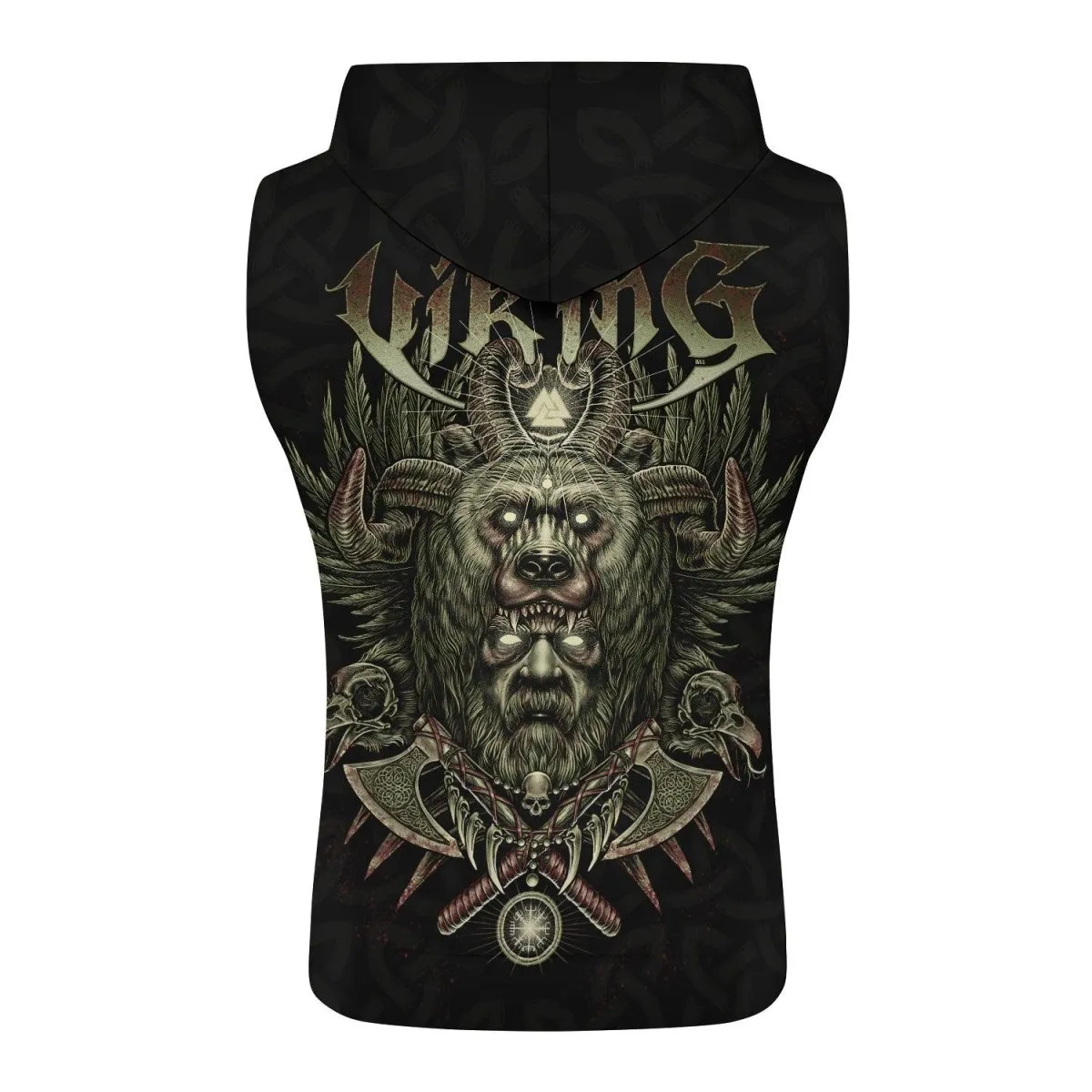 Berserker Warrior Sleeveless Pullover & Zip Hoodie