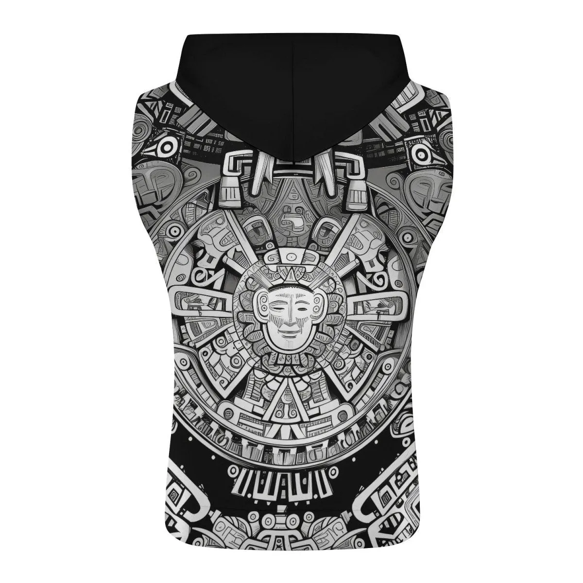 Brave Aztec Warrior Sleeveless Pullover & Zip Hoodie