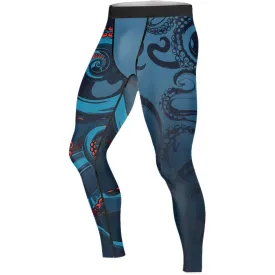 Dark Sea Octopus Men's Compression Leggings