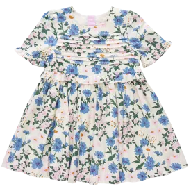 Girls Raquel Dress - Melon Daisy Floral