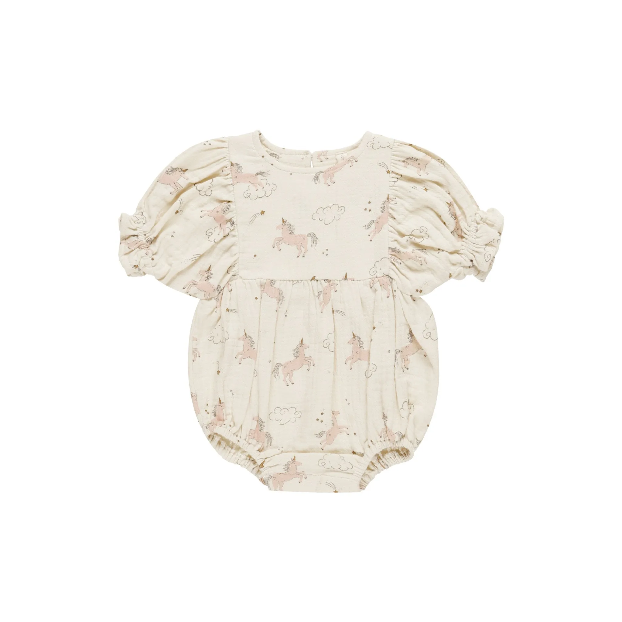 Quincy Mae Cosette Romper - Unicorns