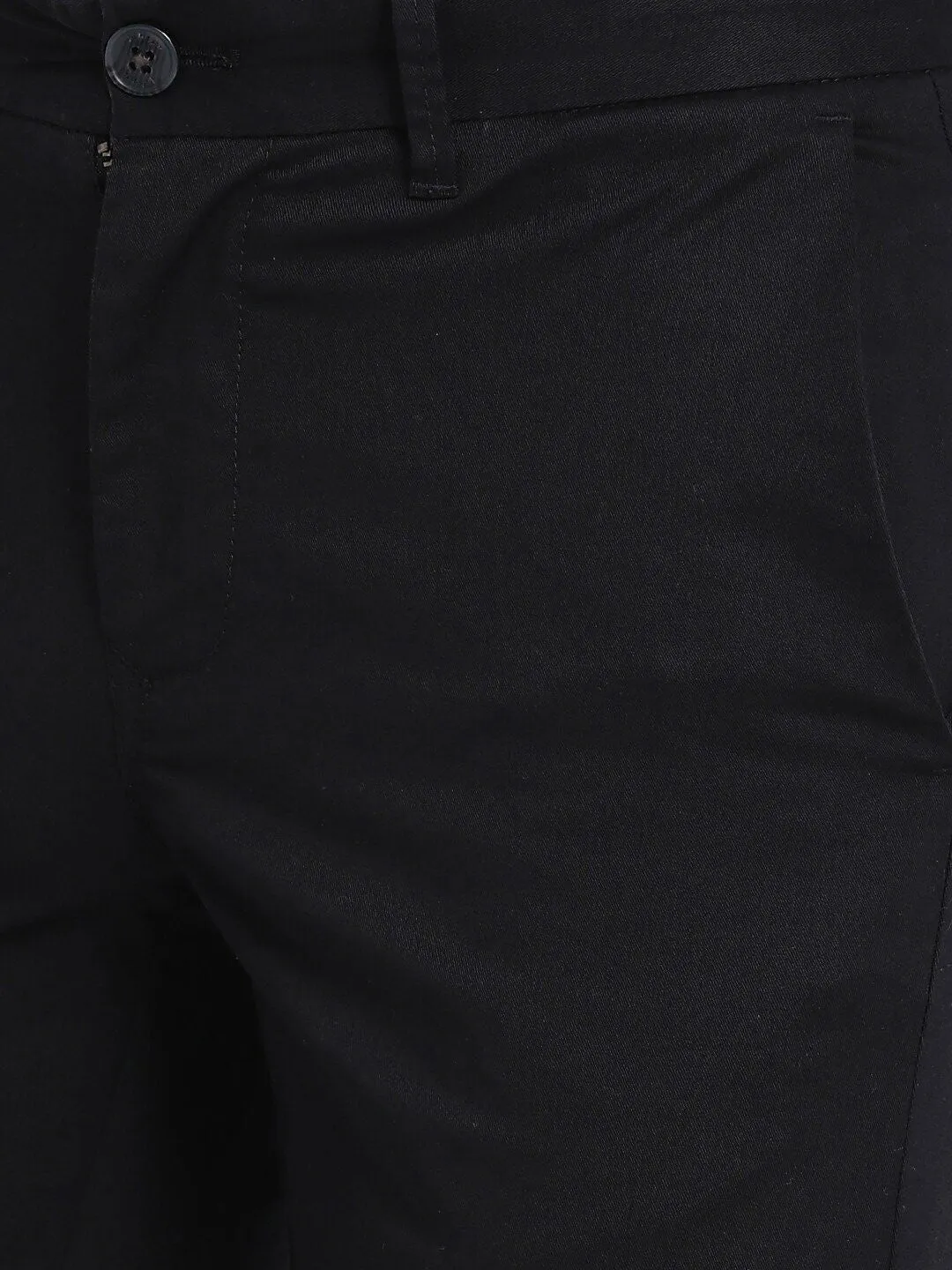 T-Base Men Black Core Chinos Trousers