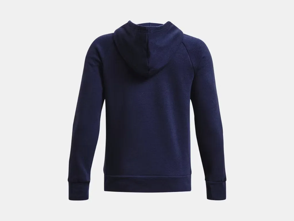 Under Armour Boys Midnight Navy/White Rival Fleece Hoodie