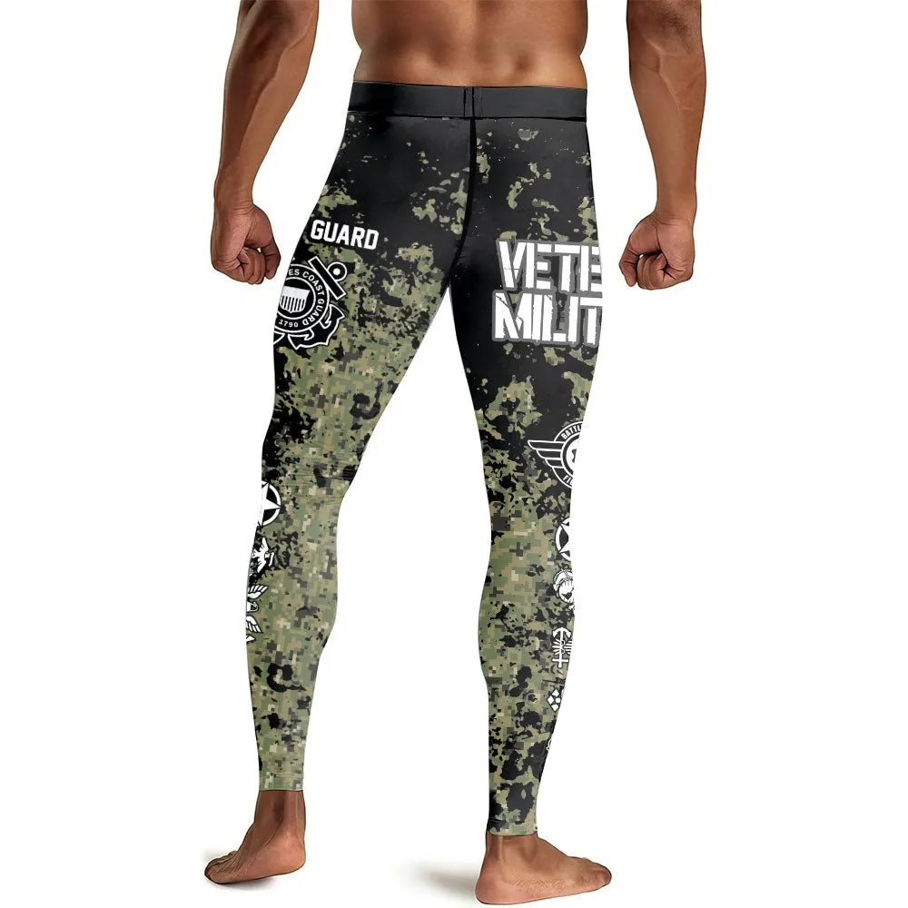 Veteran Coast Guard Camouflage Men's Compression Leggings