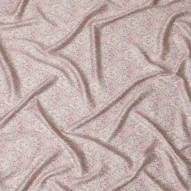 Vintage Ivory with Colorful Paisley Cotton Satin Fabric, 110 cm Width-20068
