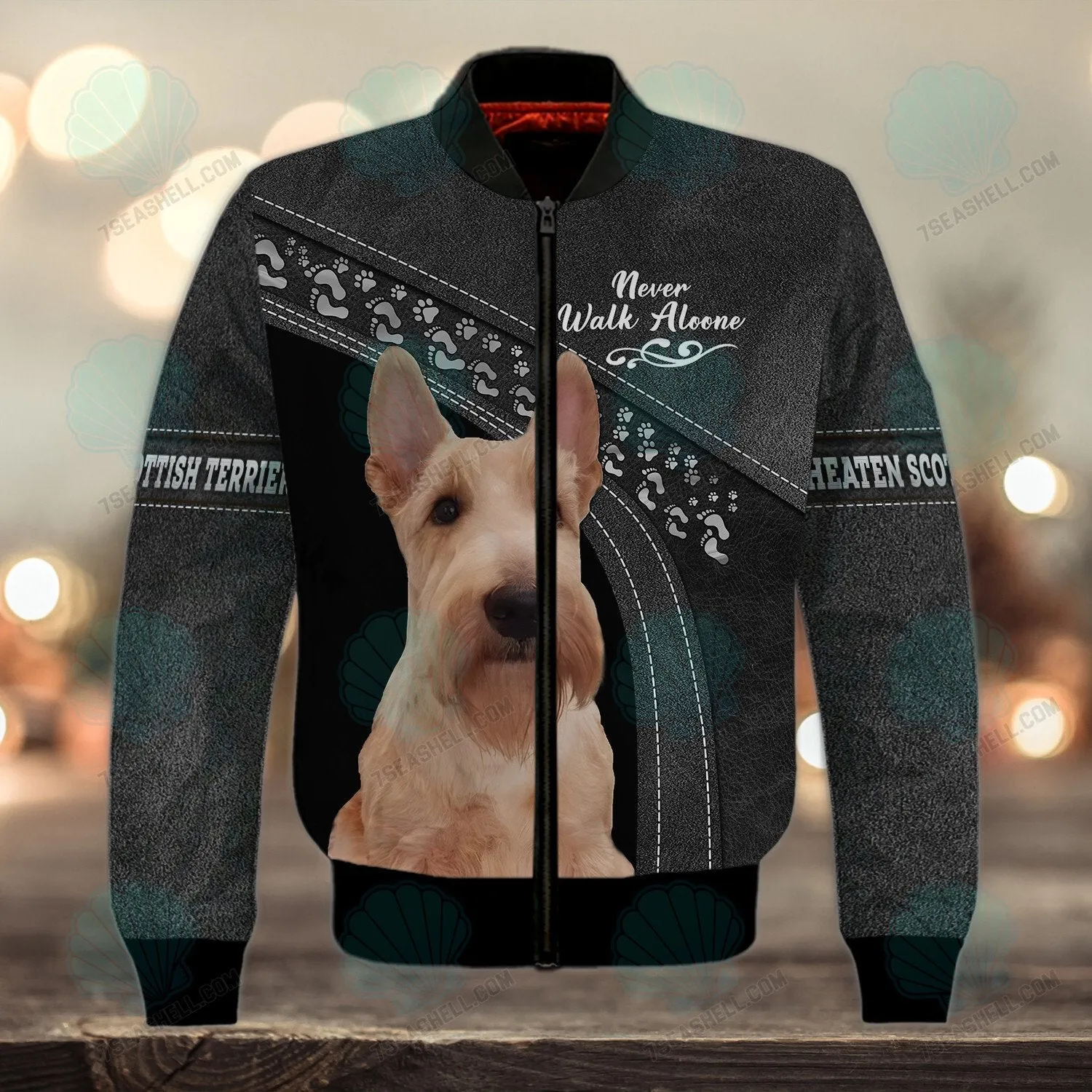 Wheaten Scottish Terrier Love Never Walk Alone Shirt, Christmas Dog Memorial Gifts for loss of Dog