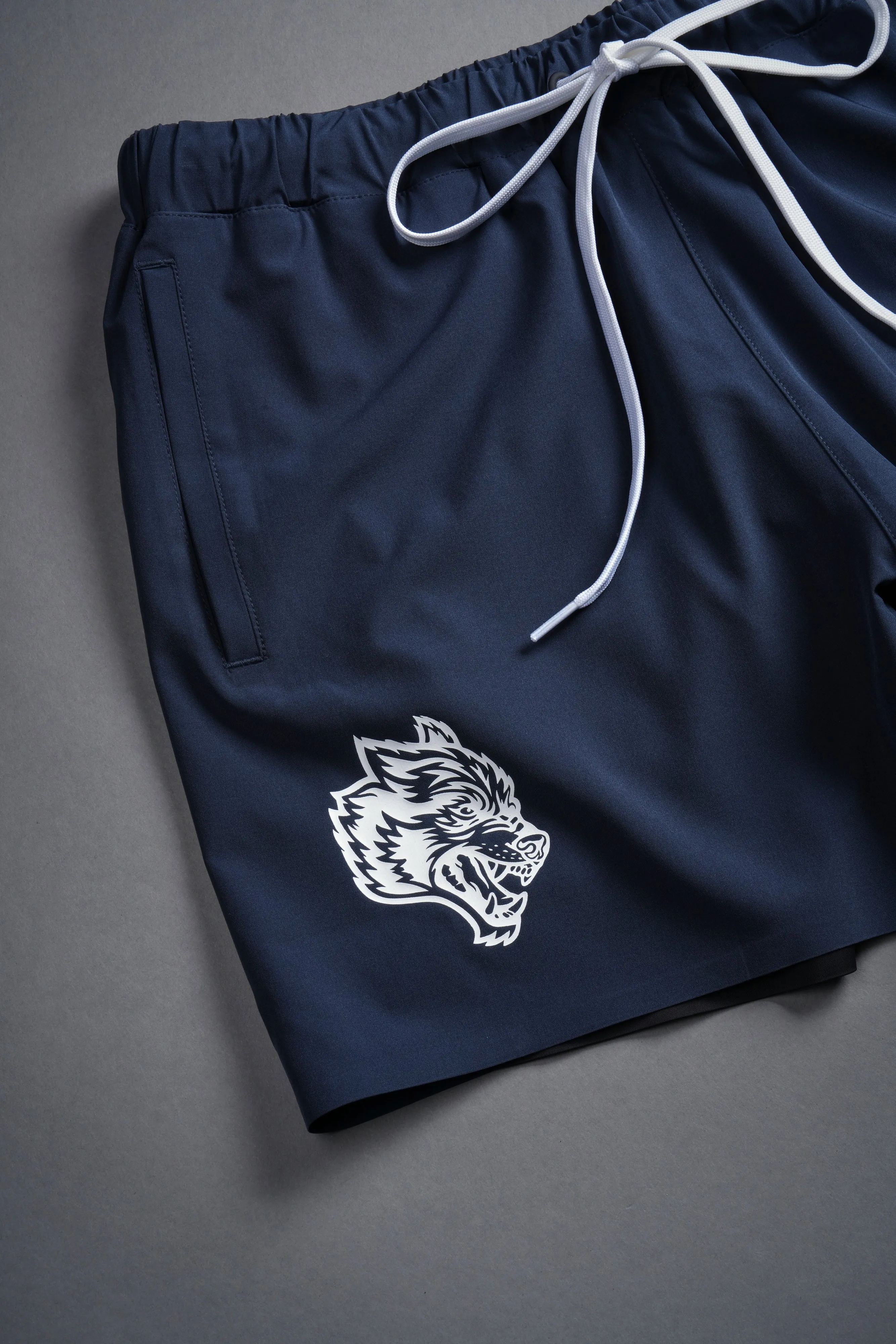 Wolves Represent Compression Shorts in Storm Blue