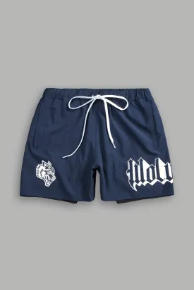 Wolves Represent Compression Shorts in Storm Blue