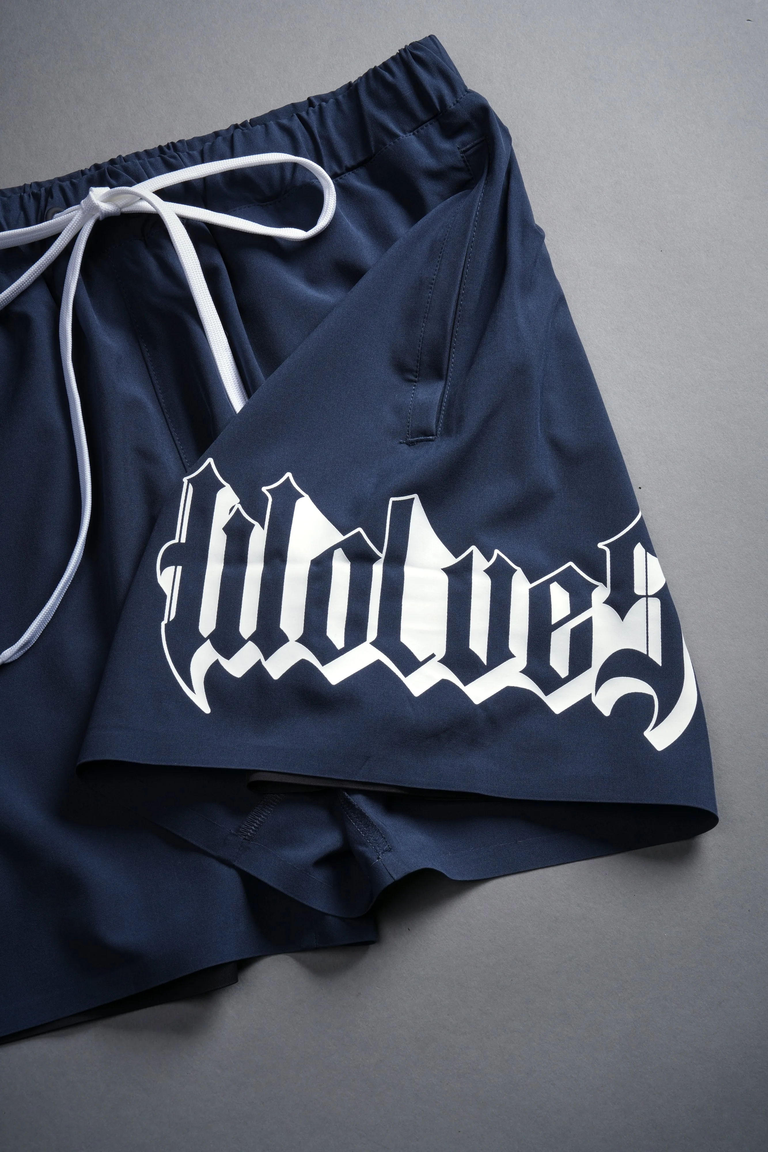 Wolves Represent Compression Shorts in Storm Blue